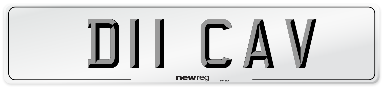 D11 CAV Number Plate from New Reg
